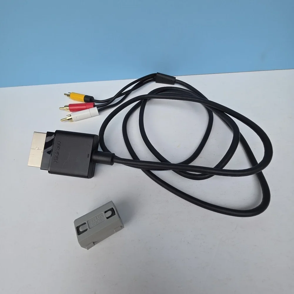 Genuine Official OEM Microsoft XBOX 360 Composite AV Cable X821376-002, 6 FT